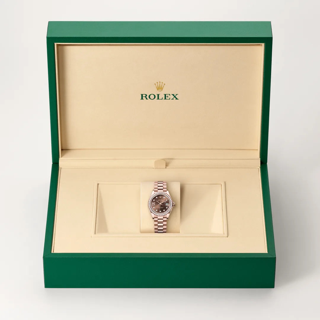 Rolex  Lady-Datejust Oyster, 28 mm, Everose gold and diamonds M279135RBR-0001