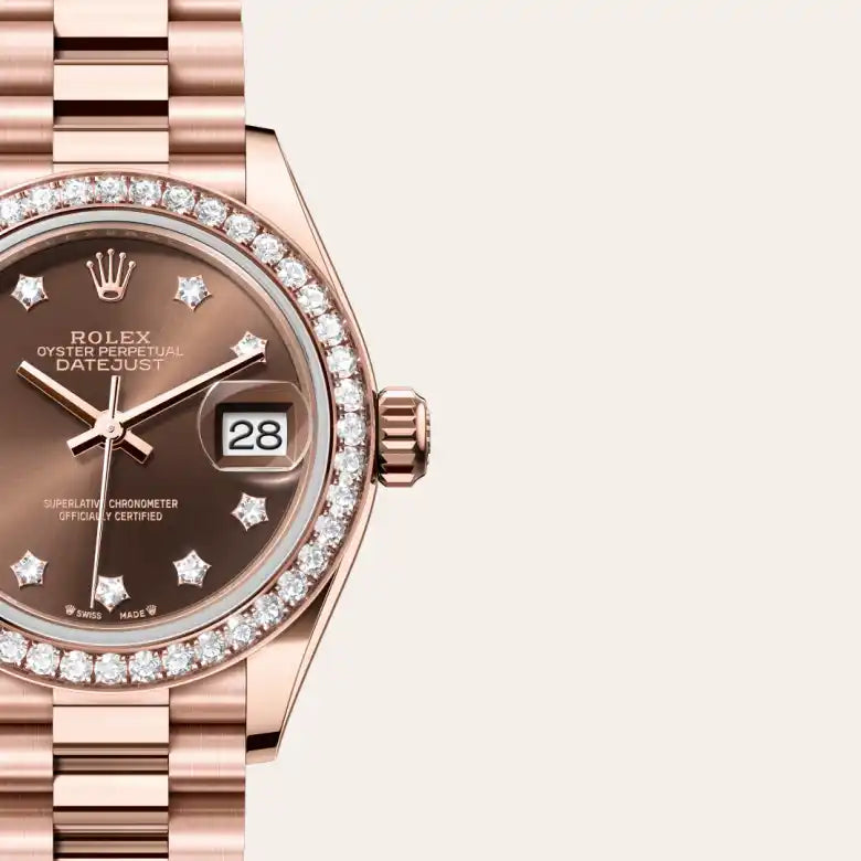 Rolex  Lady-Datejust Oyster, 28 mm, Everose gold and diamonds M279135RBR-0001