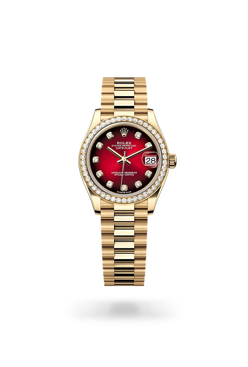Rolex  Datejust 31 Oyster, 31 mm, yellow gold and diamonds M278288RBR-0041