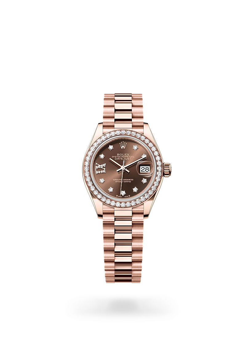 Rolex  Lady-Datejust Oyster, 28 mm, Everose gold and diamonds M279135RBR-0001