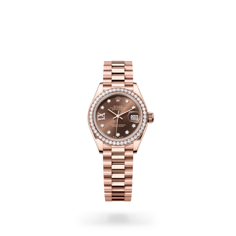 Rolex  Lady-Datejust Oyster, 28 mm, Everose gold and diamonds M279135RBR-0001